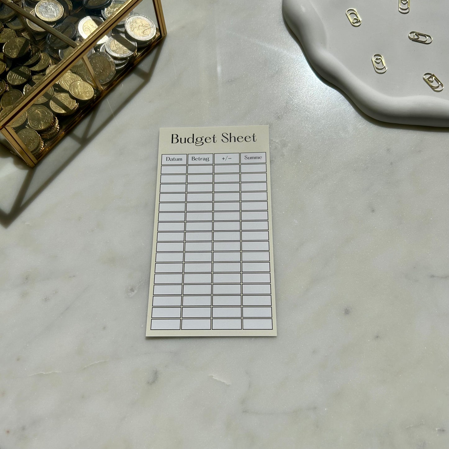 Budget Sheet