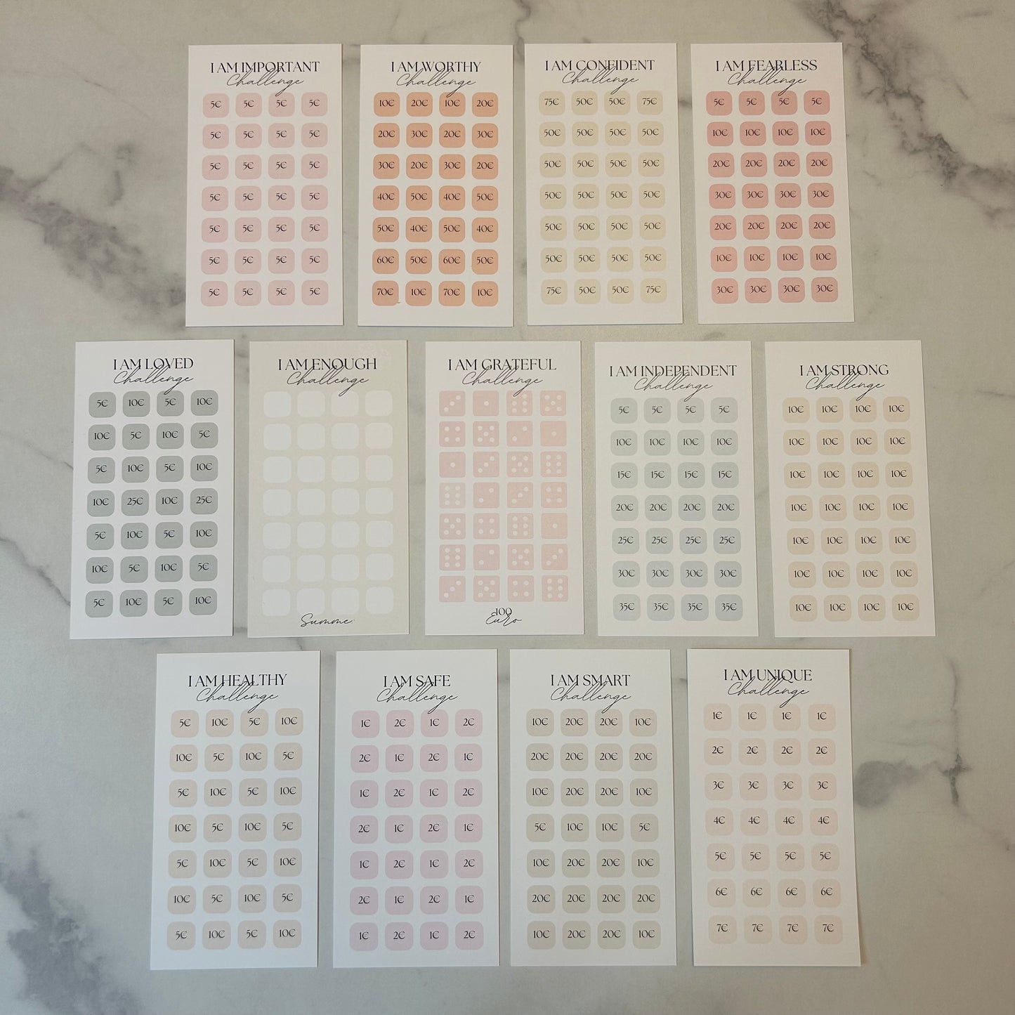 15 Sparchallenges im Bundle ♡